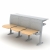 固定式F型三人课桌椅